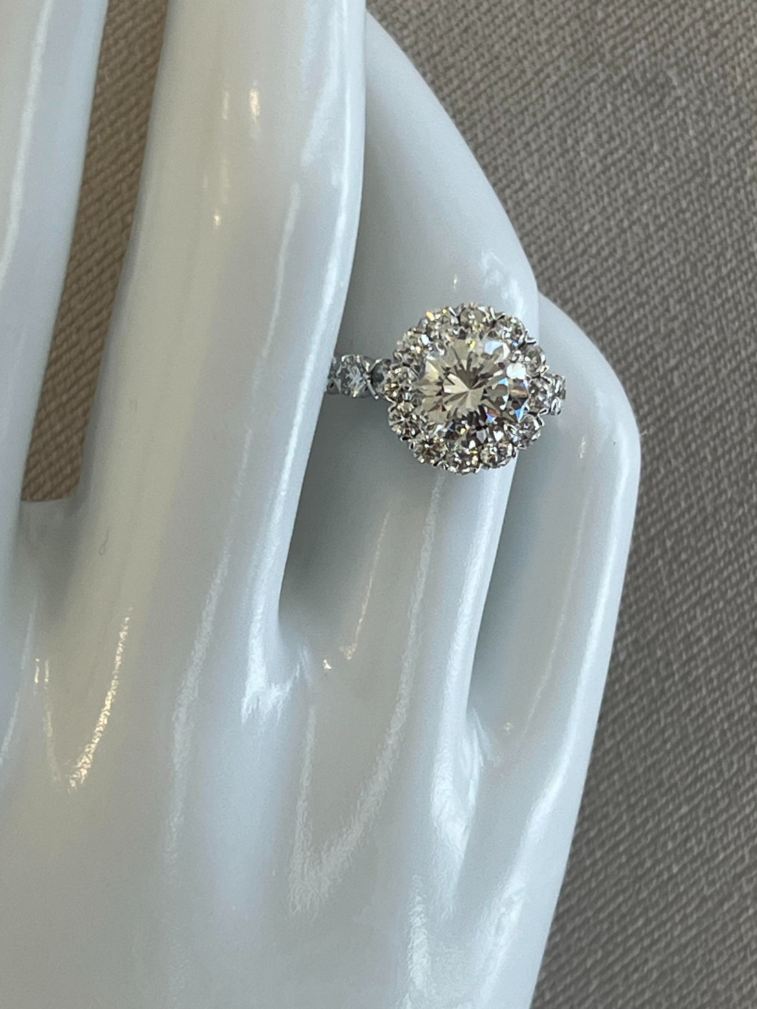 18K White Gold Diamond Ring Mounting Featuring 4.04ctw Diamonds