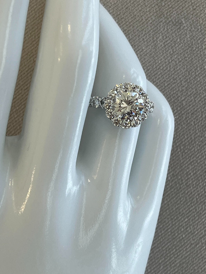 18K White Gold Diamond Ring Mounting Featuring 4.04ctw Diamonds