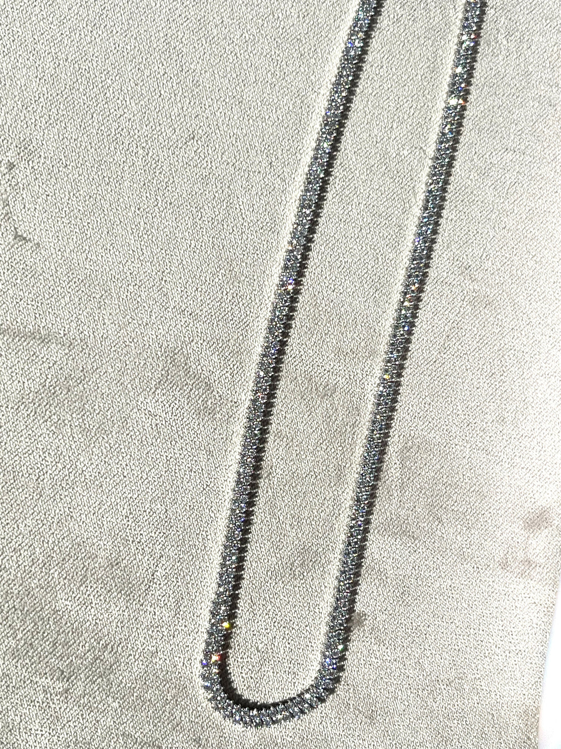 14K White Gold Two-Row Diamond Necklace Featuring 10.48ctw Fine Diamonds, 17" Length, Also Available in Yellow Gold