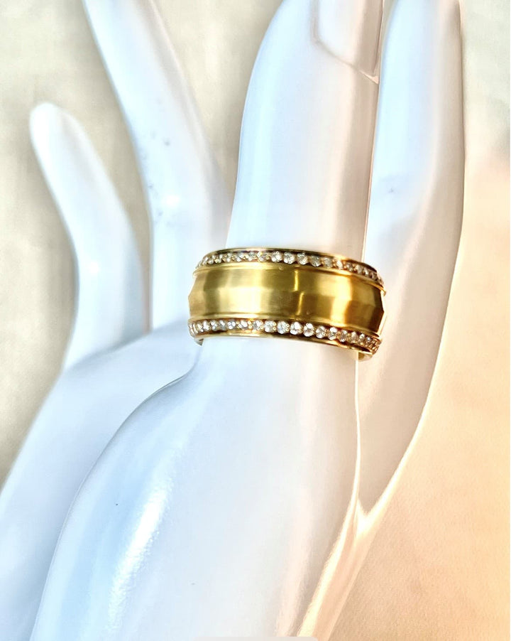 18K Yellow Gold David Yurman Diamond Eternity Band Featuring 1.00ctw Diamonds, 10mm Wide, Size 8