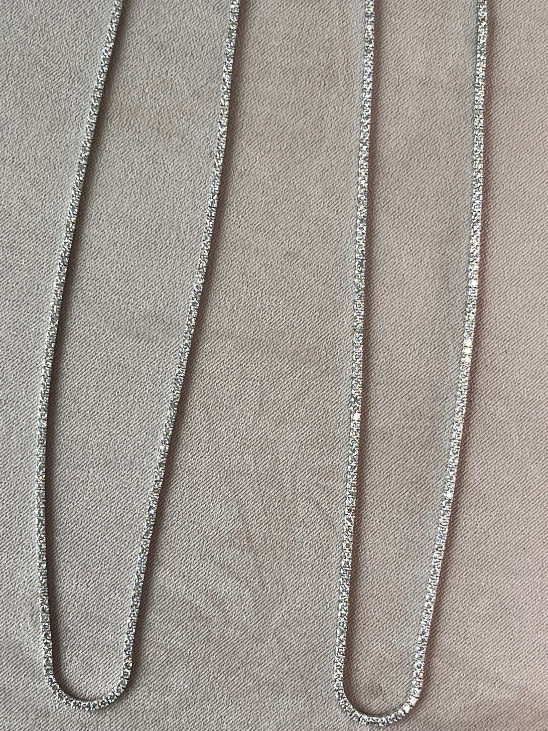 14K White Gold Diamond Tennis Necklace Featuring 12.72ctw Fine Diamonds, 20" Length (Right)