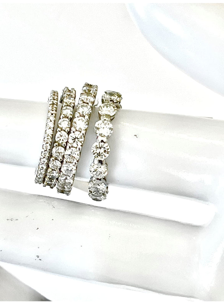 14K White Gold Full Eternity Diamond Band Featuring 2.00ctw Diamonds