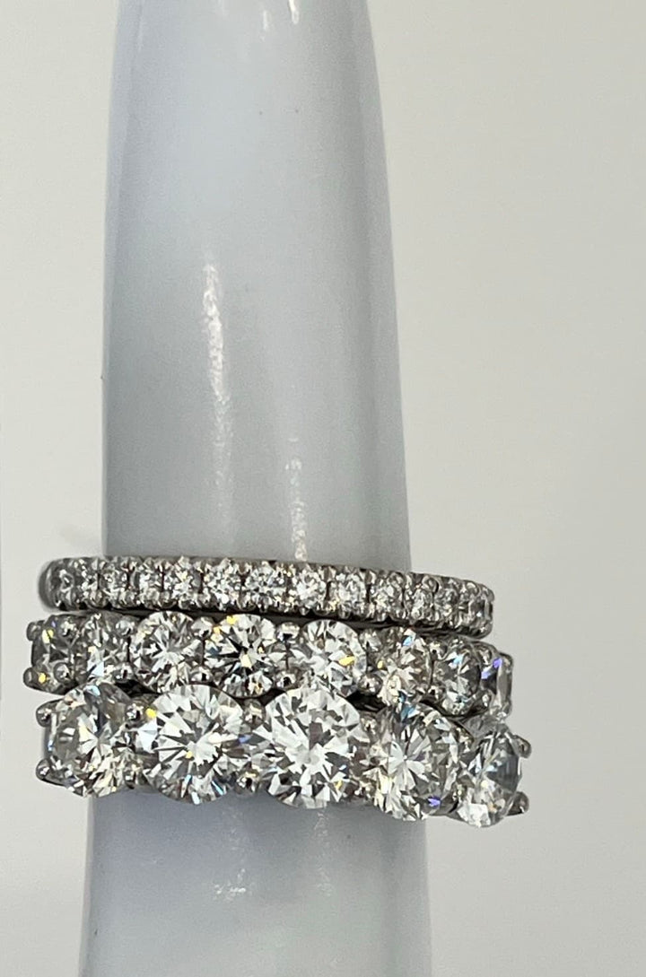 14K White Gold Halfway Around Diamond Band Featuring 1.70ctw Fine Diamonds (Middle)
