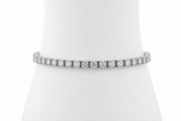 14K White Gold Diamond Tennis Bracelet Featuring 11.33ctw Diamonds, Weighing 18.57 Grams